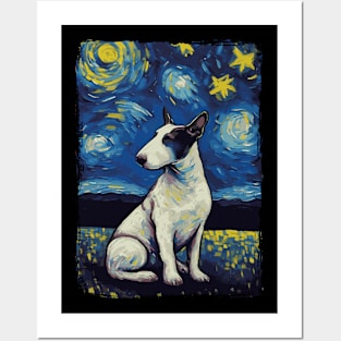 Bull Terrier Starry Night Posters and Art